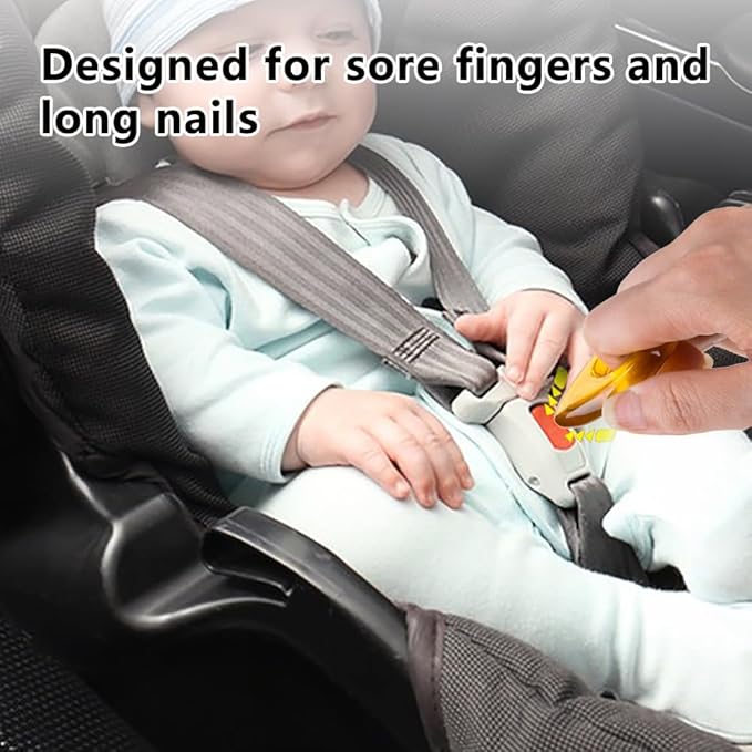 ZORZA 3Pcs Effortless Car Seat Unbuckle Tool Resin Massager Point Massage Tool Ideal for Arthritis Long Nails Portable Car Seat Buckle Release Tool Car Seat Clip Opener Perfect for Booster Seats