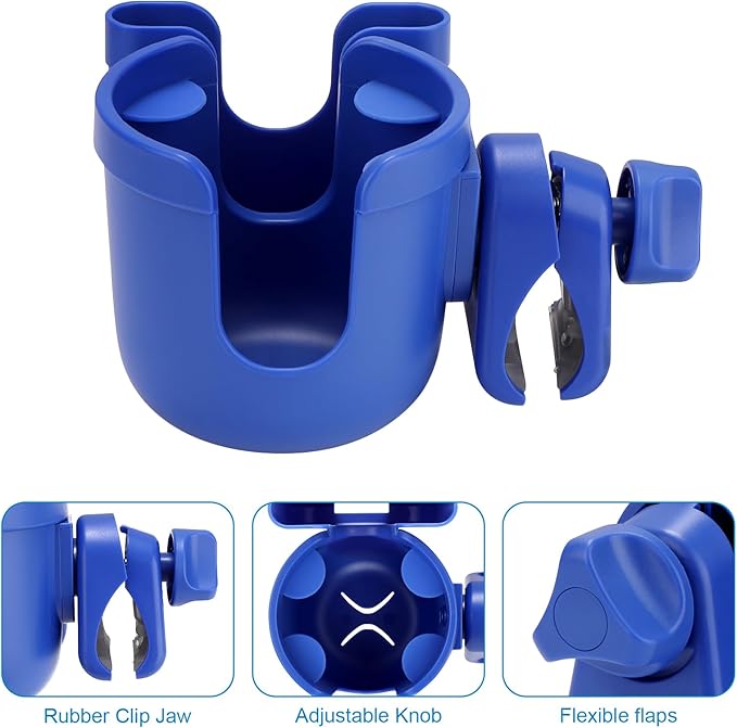 Accmor Stroller Cup Holder with Phone Holder, Bike Cup Holder, Universal Cup Holder for Uppababy Nuna Doona Strollers, 2-in-1 Cup Phone Holder for Walker Wheelchair Scooter Accessory