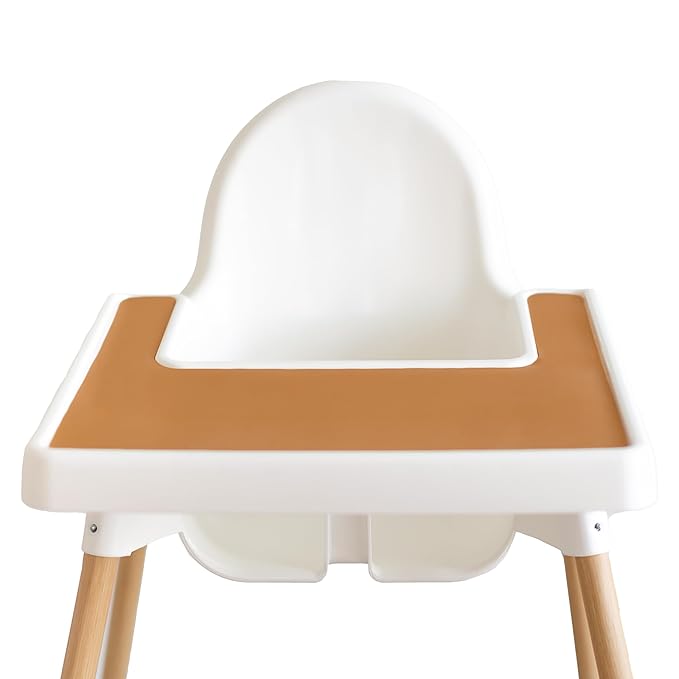 Yeah Baby Goods Placemats Compatible with IKEA Antilop High Chair (Boho Brown) - Slip-Resistant & Food-Grade Silicone High Chair Mat for High Chair Tray - Easy Clean High Chair Accessory