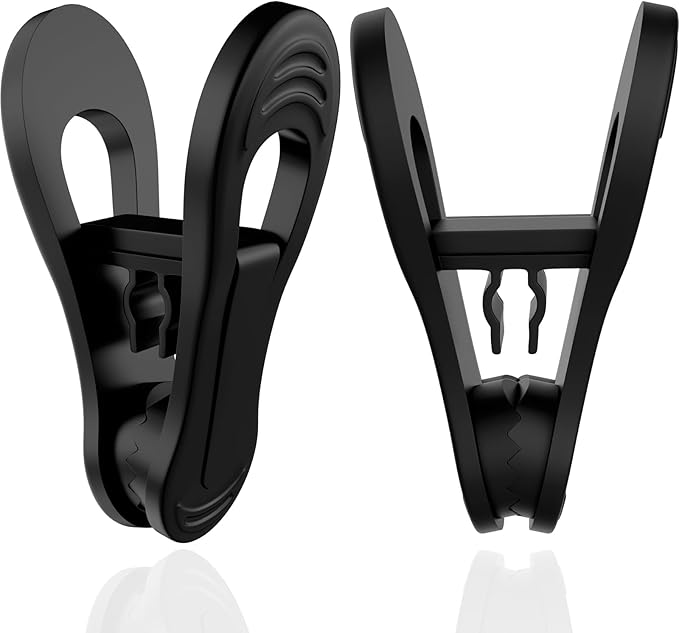 TOFIIGREM Black Hanger Clips 30 PCS, Plastic Hangers Clips Perfect for Plastic Velvet Hangers, Multi-Purpose Clothes Pins Finger Clip for Skirt Pants Hanger