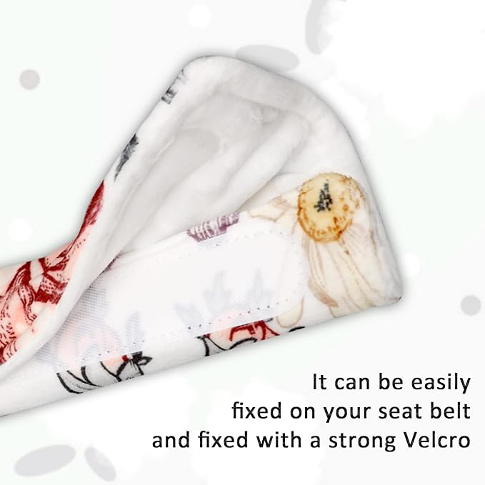 Baby Car Seat Strap Covers Shoulder Pads for Baby Kid, Super Soft Infant Carseat Belt Covers for All Car Seat Stroller, Floral