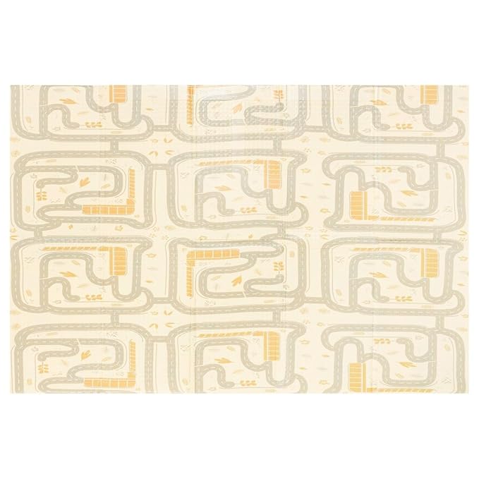 Baby Floor Play Mat Foldable 70.9" x 47.2" x 0.4", Non-Slip Waterproof Foam Play Mat for Kids, Toddlers and Babies, Reversible Design - Forest and City Streets Theme, Easy Storage and Travel