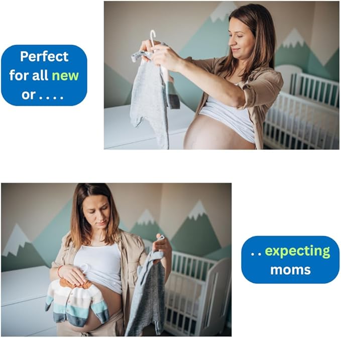 50 Pack Baby Hangers – Includes 8 Closet Dividers – Non-Slip Durable Hangers for Infant Clothes & Nursery Organization (White, 50)