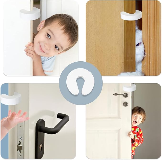 [6 Pack -1.5CM] Door Pinch Guard,Door Safety for Children,Baby Proof Door Slam Stopper,Protect Child Fingers with Soft Foam Guard,Prevent Finger Pinch Injuries,Child or Pet from Getting Locked in Room