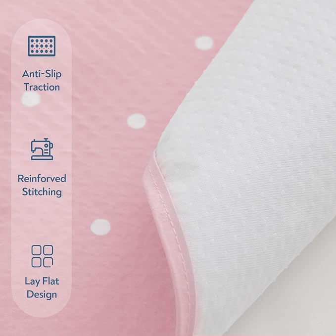 Baby Splat Mat for Under High Chair 2 Pack, 42 x 42 Inch Splash Mat for Arts & Crafts & Eating Mess, Waterproof and Washable Spill Mat, Baby Playtime Anti-Slip High Chair Mat for Floor or Table, Pink