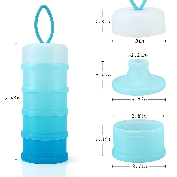 Accmor Baby Formula Dispenser On The Go, Stackable Formula Dispenser Formula Container to Go, Non-Spill Portable Milk Powder Kids Snack Storage Container, BPA Free
