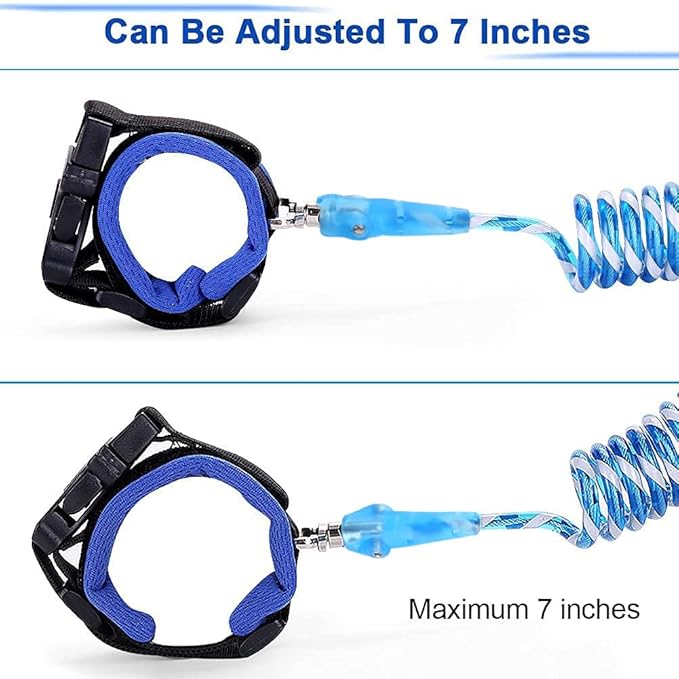 Reflective Anti Lost Wrist Link, Anti Lost Wrist Link Anti Lost Leash Baby Leash with Child Upgraded Safety Locks for Kids (Blue 8.2 Ft)