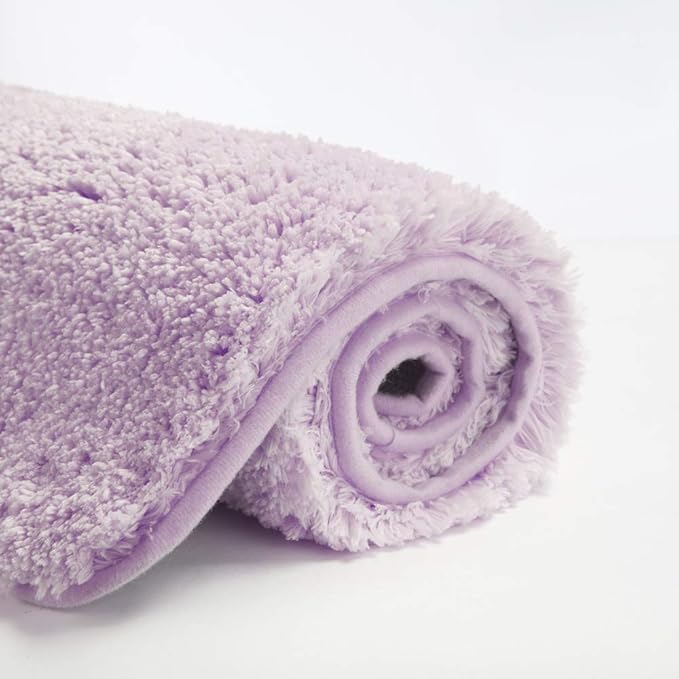 Suchtale Large Bathroom Rug Extra Soft and Absorbent Shaggy Bathroom Mat (24 x 40, Lavender) Machine Washable Microfiber Bath Mat for Bath, Non Slip Bath Mat, Bath Floor Mats Rubber Back