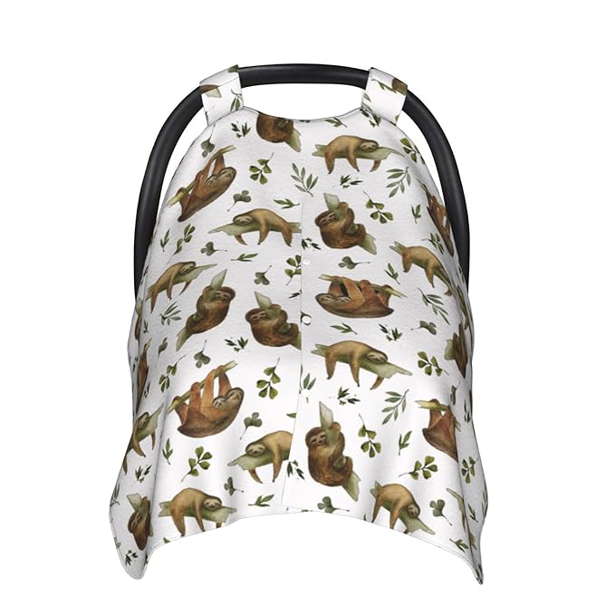 Sloth Baby Car Seat Canopy Cover, Nursing Cover for Newborn, Sloth Baby Stuff for Stroller Cover for All Seasons