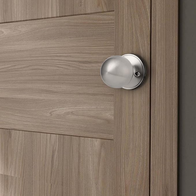 Probrico Ball Half Dummy Door Knob Brushed Nickel Inactive Single Door Knob