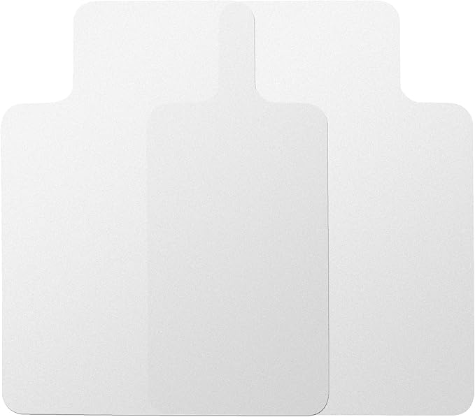 AiBOB 2 Pack Office Chair Mat for Hardwood Floor, 36 X 48 inches, Hard Floor Chair Mats Under Computer Desk, Easy Glide for Rolling Chairs, No Curling