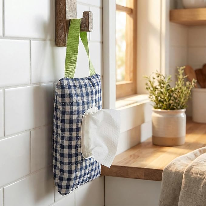 Quilted Baby Wipe Holder Quilted Wipe Pouch Portable Hanging Floral Wet Wipes Bag for Car, Stroller