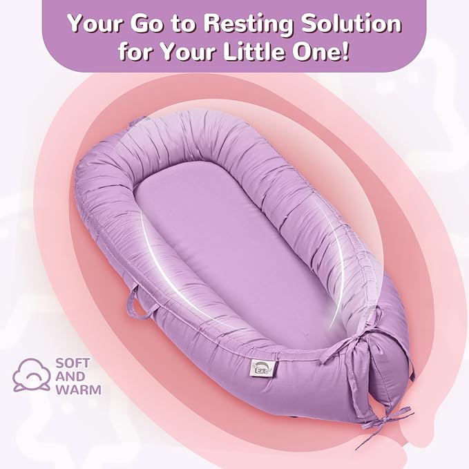 EAQ Baby Lounger, Infant Lounger for Newborn,Portable Baby Nest Cover Breathable & Soft, Newborn Essentials