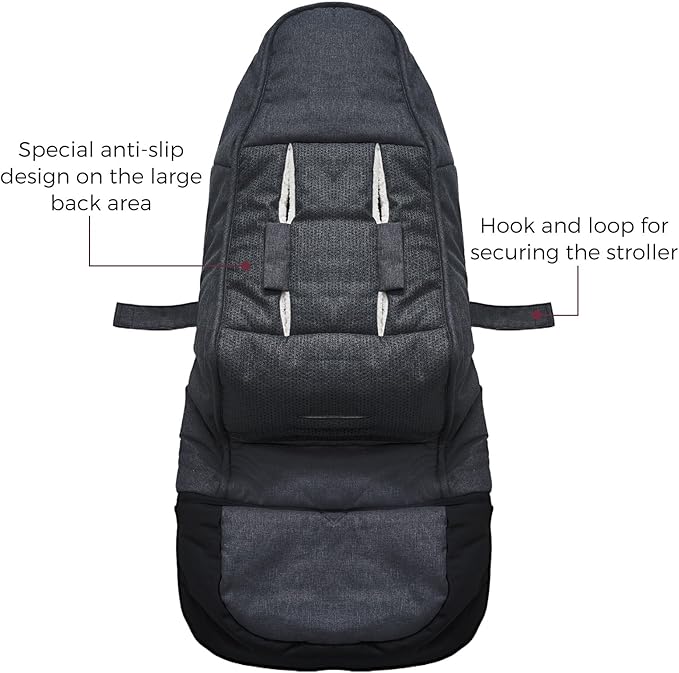 Momcozy Stroller Footmuff Universal | Easily Attaches to Most Strollers | Ultra-Plush,Weather-Proof | Deluxe Warm Stroller Bunting Bag | Extendable Stroller Cover for Winter | Adjustable Buckle