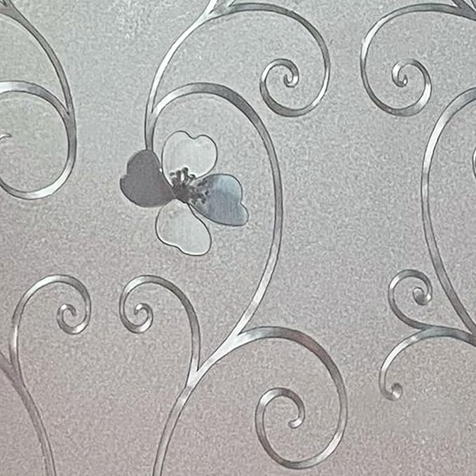 Niviy Window Privacy Film Frosted Window Glass Film No Glue Door Windows Covering for Office and Home Decoration, 17.7 x 78.7 inches