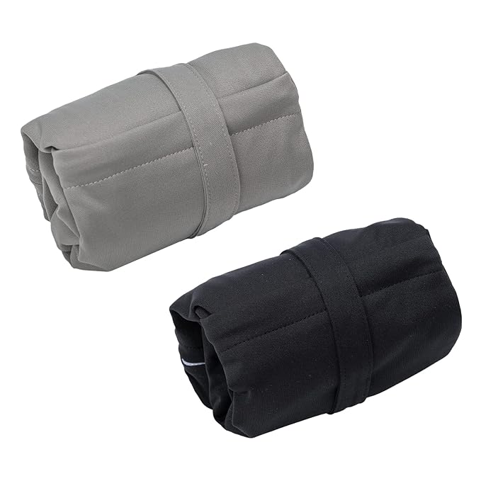 ALVABABY 2pcs Superior Waterproof Wet Dry Bags,Reusable Two Zippered Pockets, baby cloth diaper wet bags,Travel,Beach,Pool,Daycare,Soiled Items,Yoga Gym Bag,wet bag for swimsuit Black&Grey LW-B2629