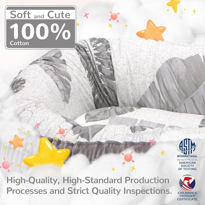 EAQ Baby Lounger, Infant Lounger for Newborn,Portable Baby Nest Cover Breathable & Soft, Newborn Essentials