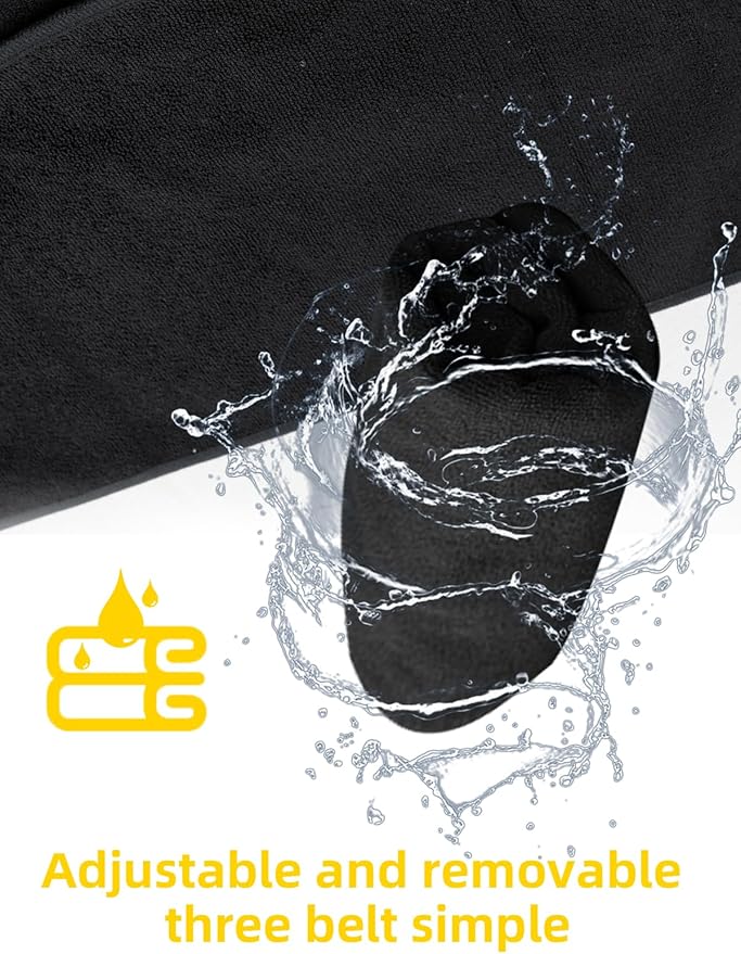 ZIMABLUE Terry Cloth Back Seat Cover Black Universal Waterproof Car Sport Towel Seat Cushion Sweat-Absorbent Towel Cloth Suitable for All Seasons Waterproof Beach Seat Cover Washable