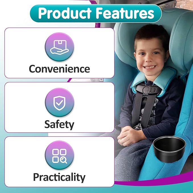 2Pcs Cup Holder Compatible with Safety 1st EverFit & Grow and Go, Compatible with Maxi-COSI Pria, Cosco All-in-One Car Seat (Model C6577 & C6474), Durable PP Injection Molded