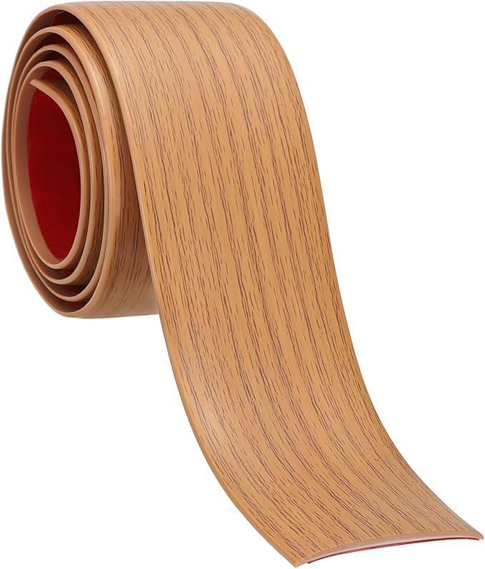 PATIKIL Vinyl Laminate Floor Transition Strip, Yellow Oak, 2 in x 3 Ft, Flat Divider for Joining Floor Gaps, Doorways, Carpet, Tiles