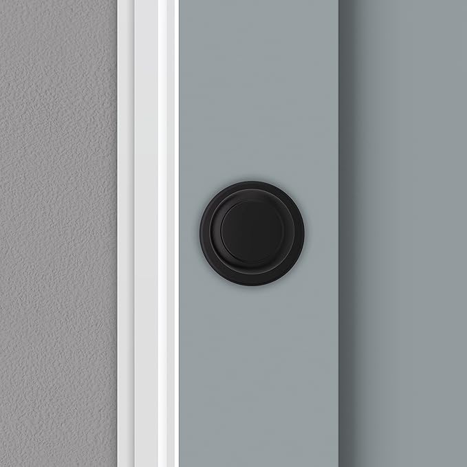 Kwikset Cove Dummy Door Knob, Single Sided Handle for Closets, French Double Doors, and Pantry, Matte Black Non-Turning Interior Push/Pull Door Knob