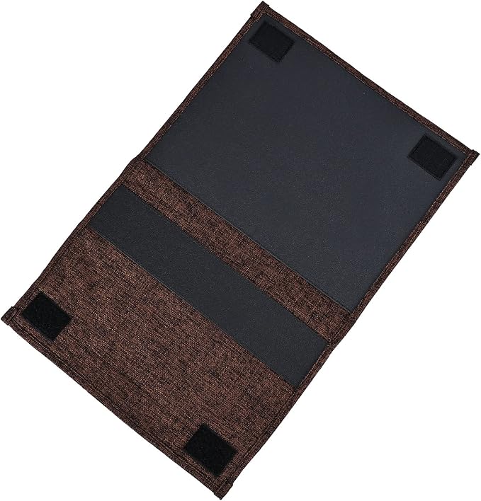 Linen 4 Pockets Bedside Caddy, Bedside Storage Organizer for Magazine, Remotes, Phone (Coffee, Classic 4 Pockets)