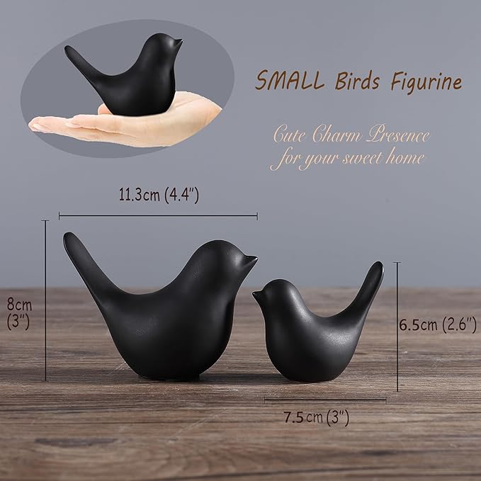 FANTESTICRYAN Small Animal Statues Home Decor Modern Style Black Decorative Ornaments for Living Room, Bedroom, Office Desktop, Cabinets…