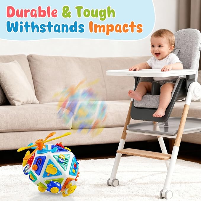 22-in-1 Baby Busy Board Activity Cube Toys, Montessori Toy for 1 Year Old Toddlers, Educational Learning Sensory Travel Toys for Infant 6-12 12-18 Months, 1st Baby Valentines Day Gifts for Boys Girls