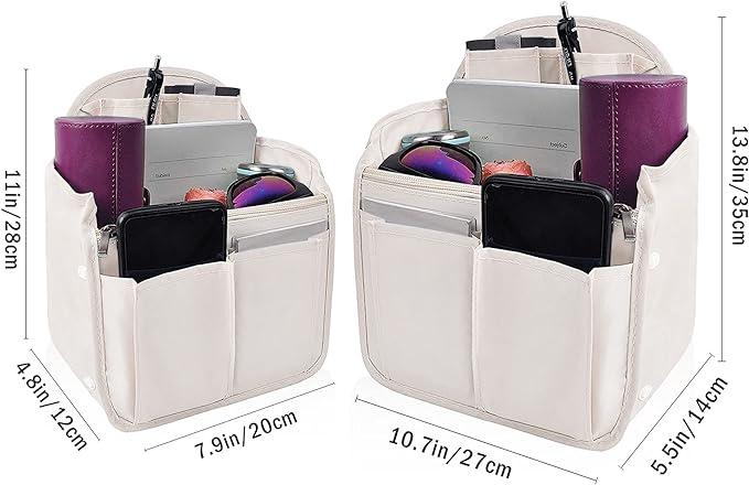 Vercord Backpack Organizer Insert Liner Hanging Travel Bag in Bag with Many Pockets