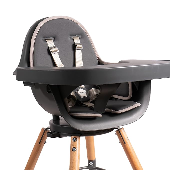 Childhome Evolu One.80° High Chair Seat Cushion, Compatible with Childhome Evolu One.80° high Chair, Soft Padded Seat Cushion, Machine Washable, High Chair Sold Separately, Dark Grey