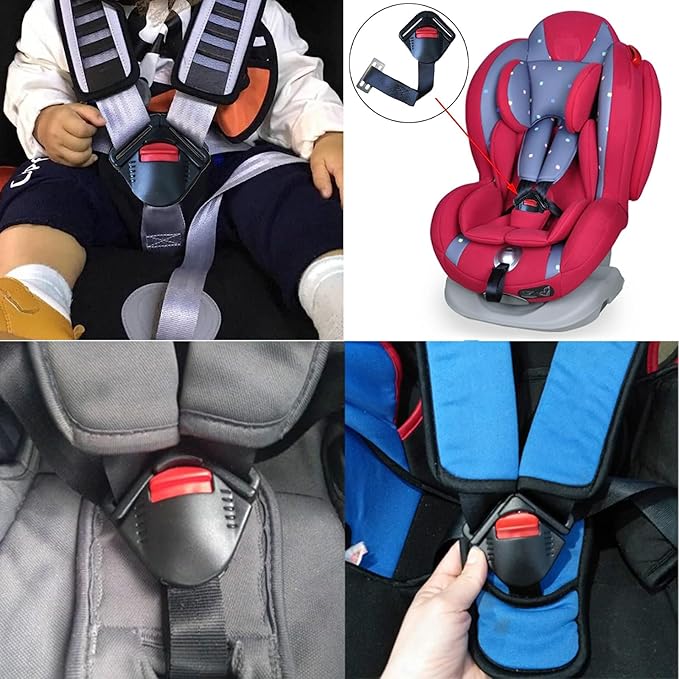 Universal Baby Seat Chest Harness Clip and Child Seat Safety Belt Clip Buckle Universal Replacement for Kids Trend Adjustable Guard