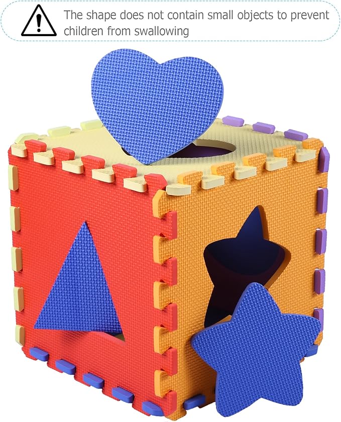Tamiplay Foam Play Mat for Kids，25Pcs Square Interlocking Puzzle Floor Mat，Baby Play Mat Floor Mat Foam Puzzle Playmat for Toddlers with Fence（Shape-CSH028