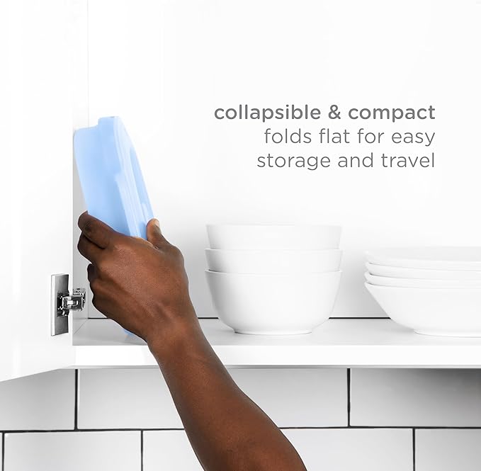 Ubbi Collapsible Microwave Steam Sterilizer for Baby Bottles, Breast Pump Accessories & Pacifiers, Reusable Silicone Steam Bag for Travel or Home Use, Fits Up to 5 Baby Bottles, Blue