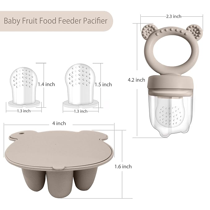 BIGSPINACH Frozen Breastmilk Teether & Forage Feeder Set Frozen Breastmilk Teether Tray
