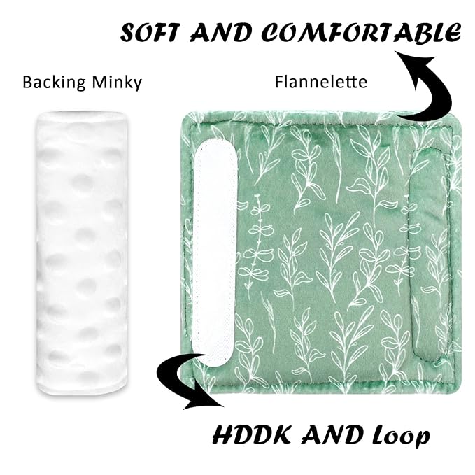 Baby Car Seat Strap Covers Shoulder Pads for Baby Kid, Super Soft Infant Carseat Belt Covers for All Car Seat Stroller,Green Sage