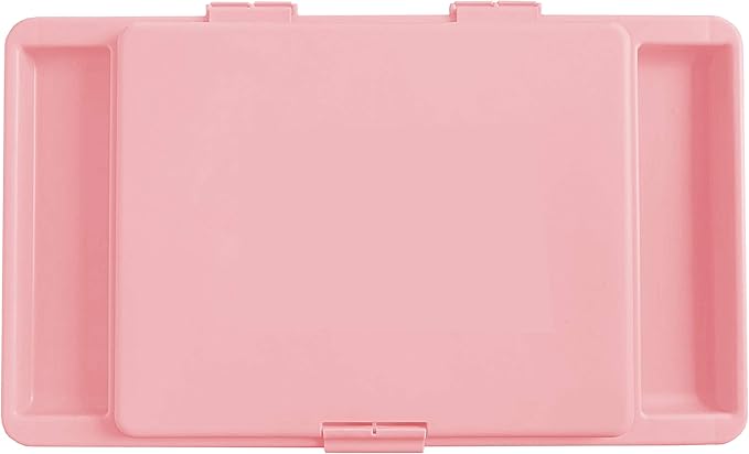 Loddie Doddie Folding Lap Desk - Blush, Plastic & Steel - Sturdy Car Seat Tray for Kids Travel - Lap Desk with Storage Pocket & Accessory Trays - Fits Most Laptops as Laptop Bed Table
