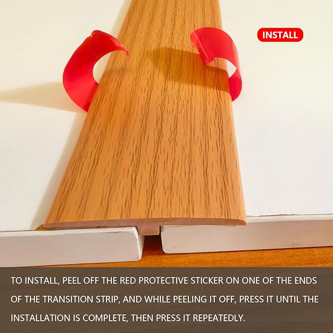 DAILISEN 9.84ft T Molding Flexible Self Adhesive T Shape Floor Transition Strip Bendable T Rubber Trim T Transition Strip for Tile to Laminate Flooring