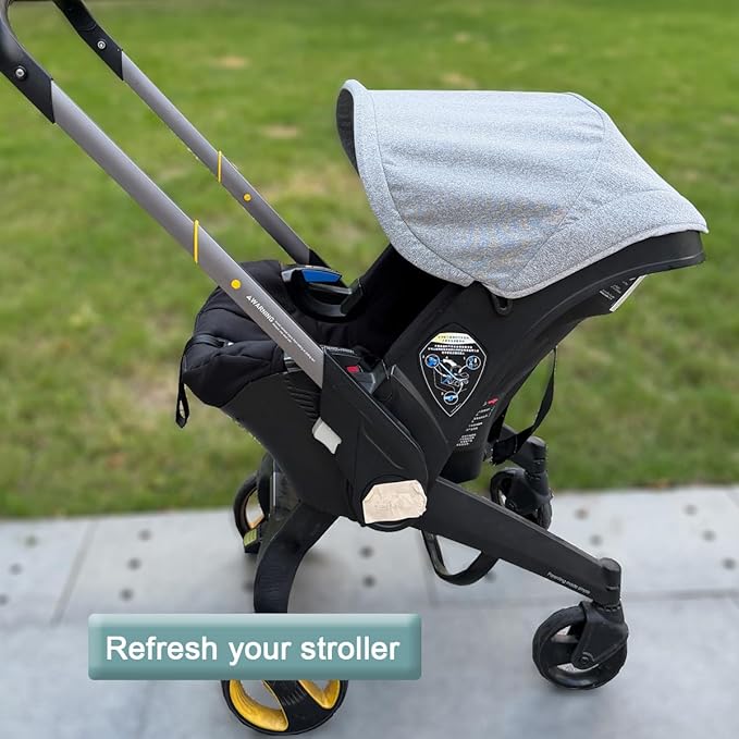 Stroller Replacement Accessories Canopy, Baby Stroller Sun Shade Compatible with Doona Car Seat & Strollers (Gray)