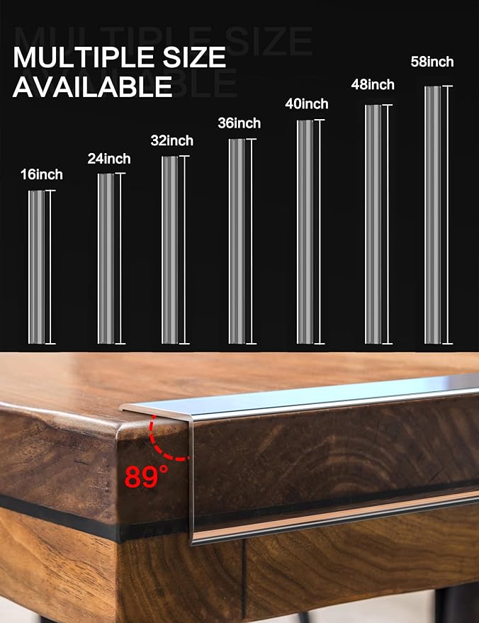 Clear Self-Adhesive Wall Corner Protectors，Corner Guards & Edge Protector for Wall Door Frame Cabinet Baseboard & Door, Table, Stair (36, 40" X 1.0")