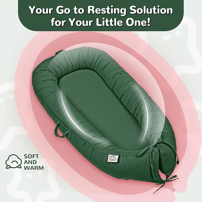 EAQ Baby Lounger, Infant Lounger for Newborn,Portable Baby Nest Cover Breathable & Soft, Newborn Essentials