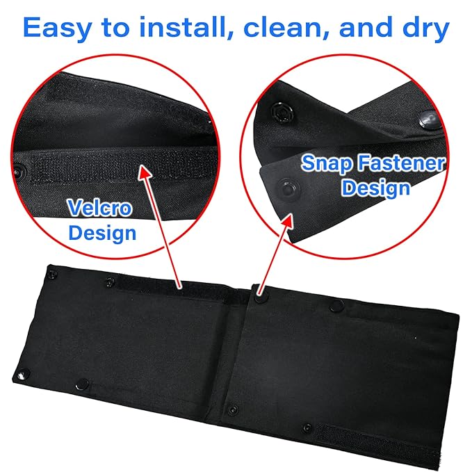 2PCS Stroller Bumper Bar Cover,Pushchair Armrest Handle Protector Cover,Handlebar Cover Replacement Pram Bumper Dustproof Handle Gloves,Removable Universal Protective Grip Bar Covers(Black)