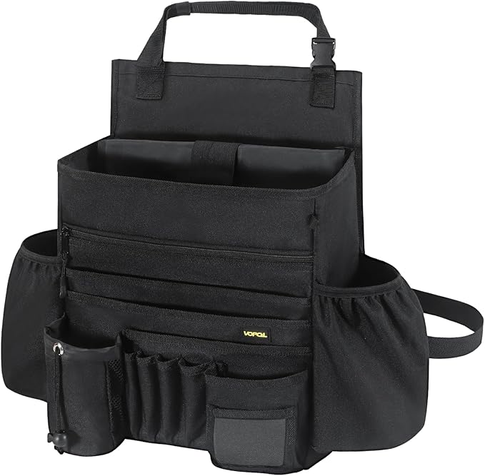 VOPQL Car Seat Organizer- Multi-Compartment Passenger Seat Organizer, Universal Fit for Front & Back Seats, Ideal for Law Enforcement and Truck Seat Storage, Compatible with Cars, Trucks, and Vans