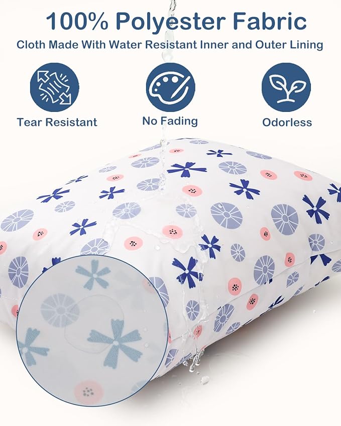 ALVABABY 3pcs Cloth Diaper Wet Dry Bags Waterproof Reusable with Two Zippered Pockets Travel Beach Pool Daycare Soiled Baby Items Yoga Gym Bag for Swimsuits or Wet Clothes 3L-ZM36