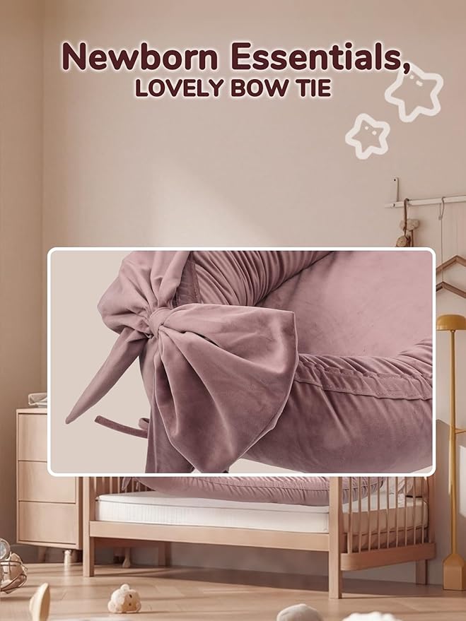 EAQ Baby Lounger, Infant Lounger for Newborn,Portable Baby Nest Cover Breathable & Soft, Newborn Essentials