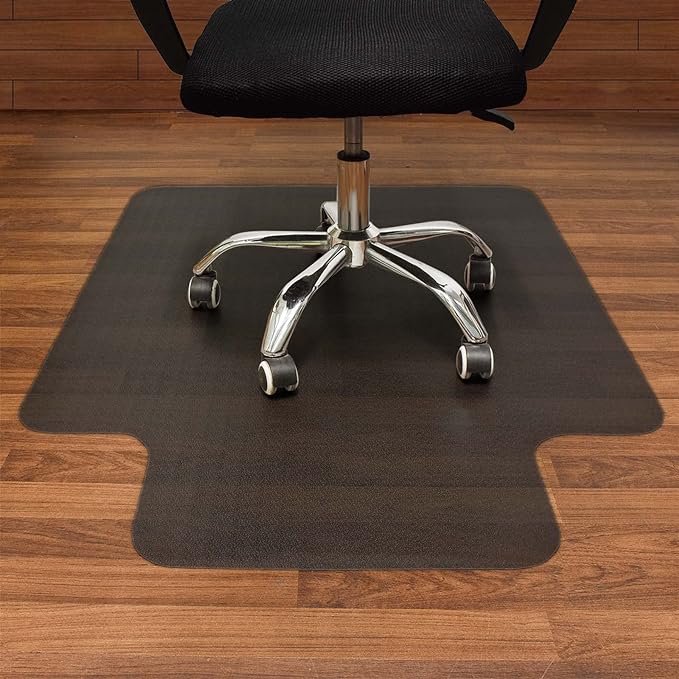 AiBOB Office Chair Mat for Hardwood Floor, 36 X 48 inches, Hard Floor Chair Mats Under Computer Desk, Easy Glide for Rolling Chairs, No Curling