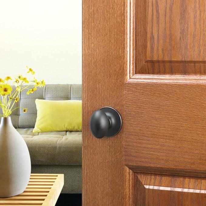 Design House Egg Passage Door Knob for Hall and Closet, Fits Standard Doors, Oil Rubbed Bronze – Design House, 750570