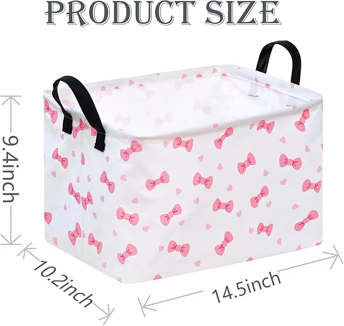 ACMUUNI Rectangle Gift Shelf Nursery Storage Basket Laundry Hamper Storage Box and Bins for Home Clothes with Handles