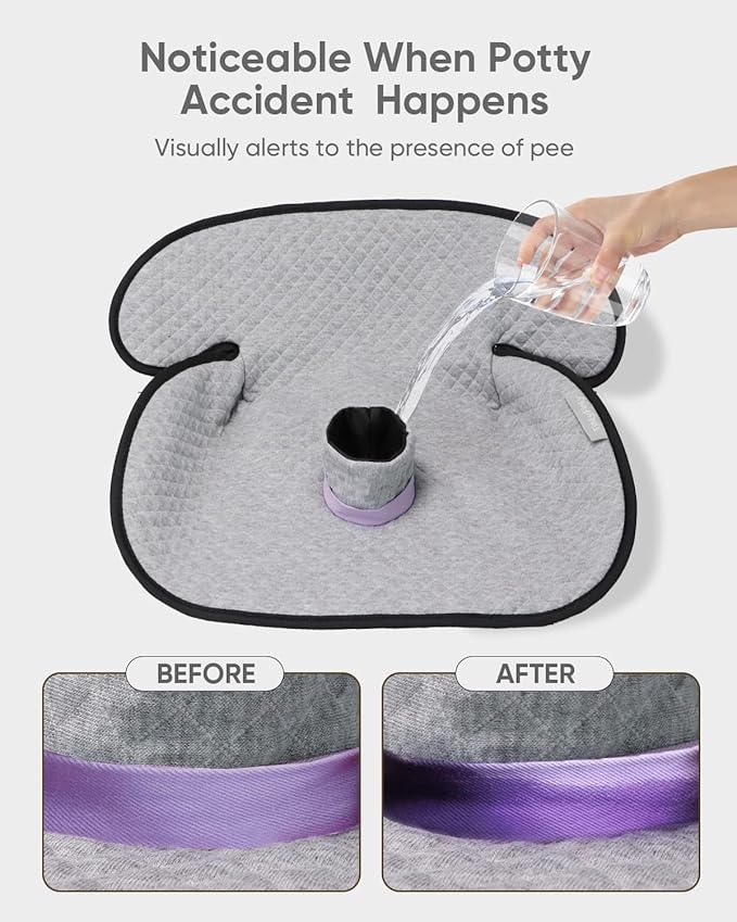 TinlyFinly 2 Pack Baby Potty Training Car Seat Protector, Waterproof Car Seat Liner for Potty Training Toilet, Baby Infant Toddler Piddle Pad Fits for Carseat, Stroller, Highchair - 2 Pack, Gray