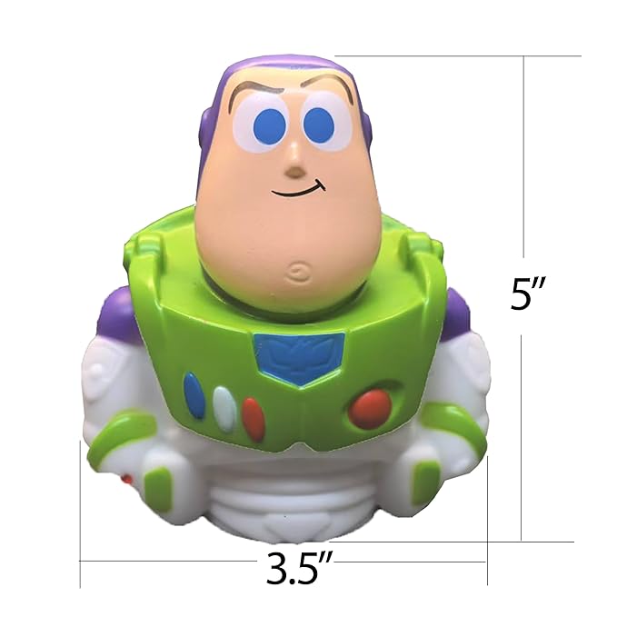 Disney Toy Story- 5 Piece Jumbo Squirter Bucket - Bath Toys for Baby and Toddlers - Includes Organizer Bucket - Store Bath Time Water Toys