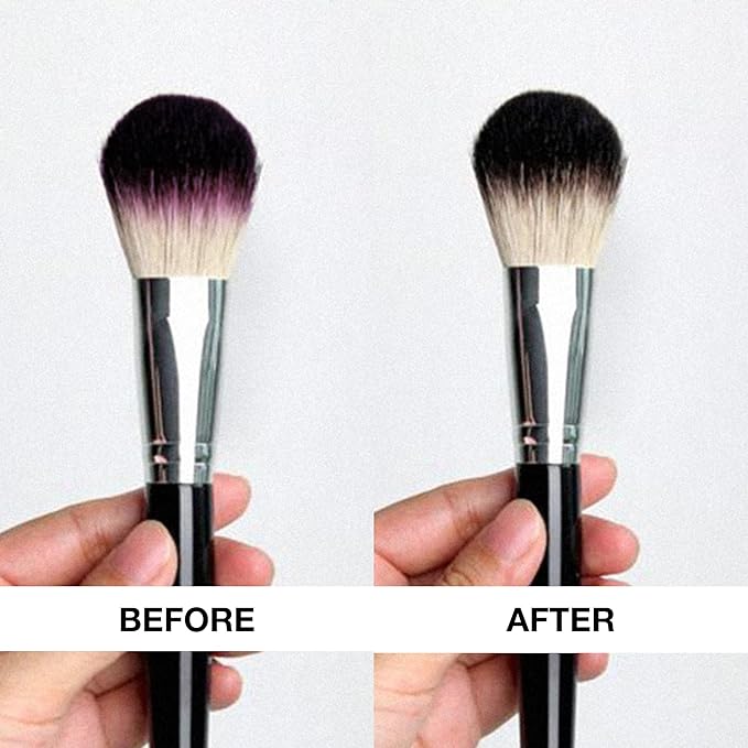 Liquid Makeup Brush Cleaner Solution | Rinsless, Quick Drying, Hydrating, Fragrance Free | for Natural and Synthetic Make-up Brushes (4 Fl oz)